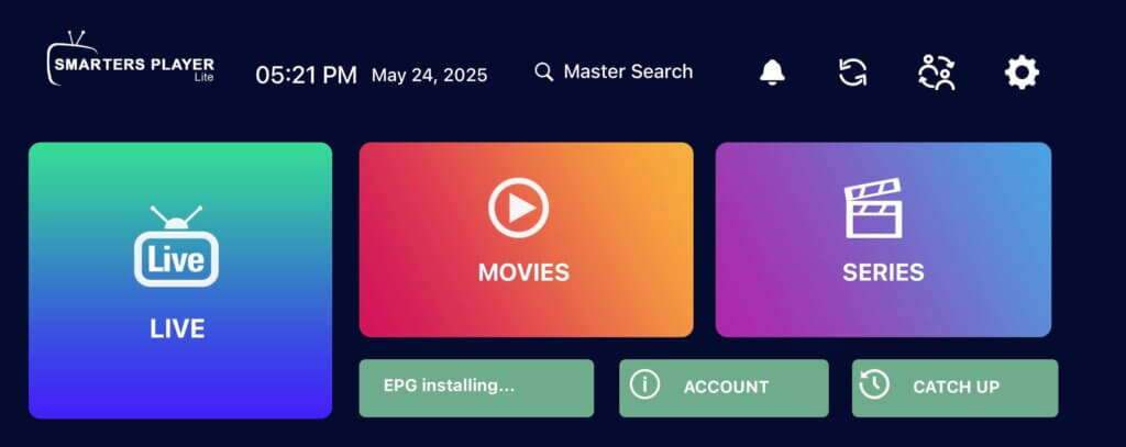 Présentation des fonctionnalités avancées d’IPTV Smarters, incluant le multi-écran, l’EPG et le contrôle parental.